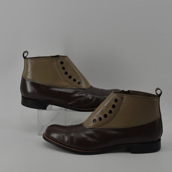 Stacy Adams Mens Size 11 Madison Cap Toe Boots Gatsby Zip - Picture 8 of 13